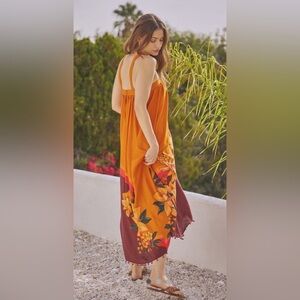 Anthropologie Farm Rio Halter Maxi Cover Up Dress